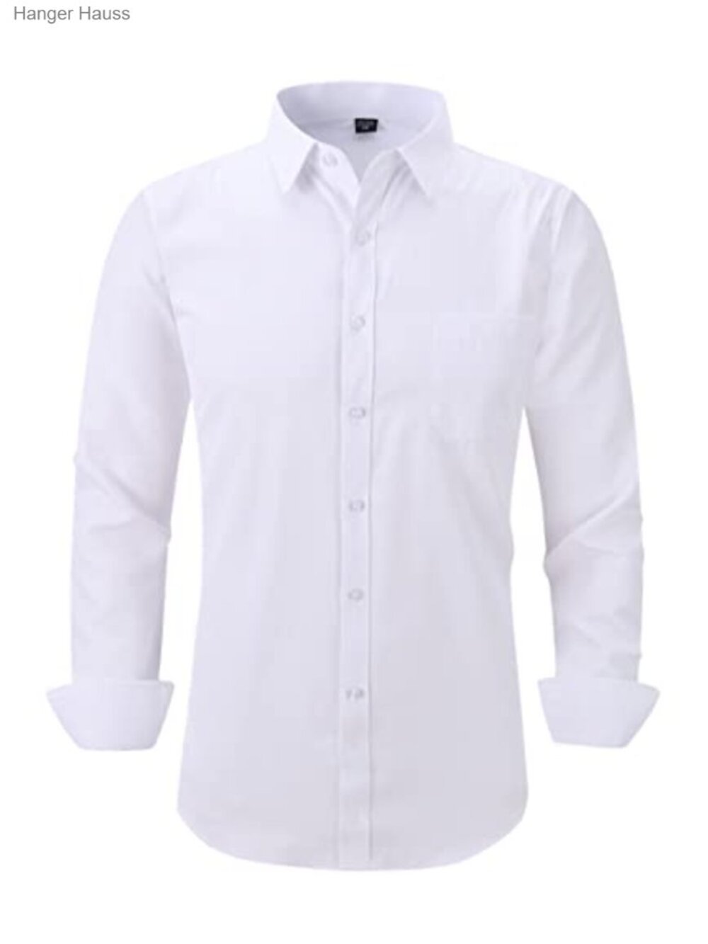 Men's Long Sleeve Button-Down Shirt Regular Fit 55% Polyester 45% Cotton Casual